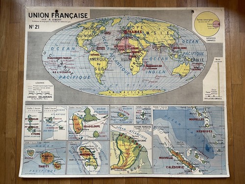 Rare carte scolaire - rare,