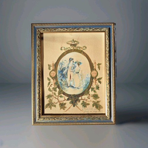 Peinture ancienne aquarelle - peinture,