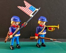 PLAYMOBIL PERSONNAGE - 2 SOLDATS NORDSITES  - GUERRE SECESSION