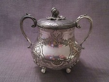 Sucrier ancien métal - sucrier, en