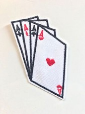 Ecusson Patch CARTE AS Poker Chance Rock'n'Roll custom thermocollant
