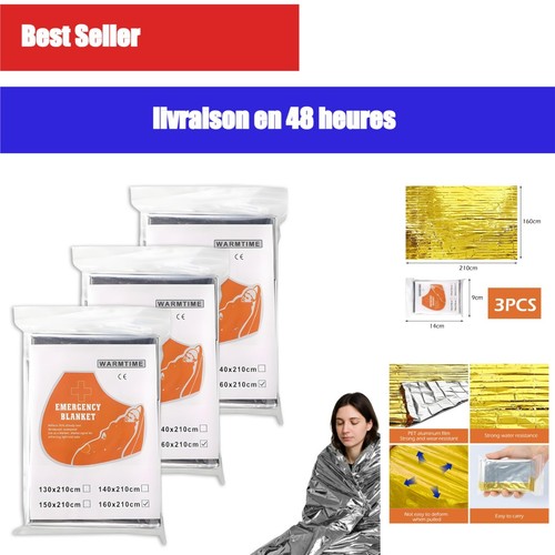 Lot couvertures de survie - couvertures,