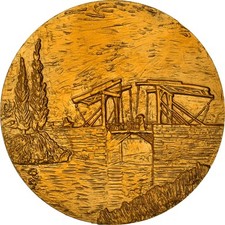 [#181319] Frankreich, Medaille, Peinture, Van Gogh, Le Pont-Levis, Arts & Cultur