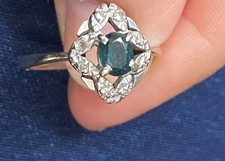 Bague Fiançailles saphir Et