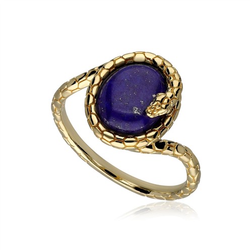 Bague serpent lapis - en,
