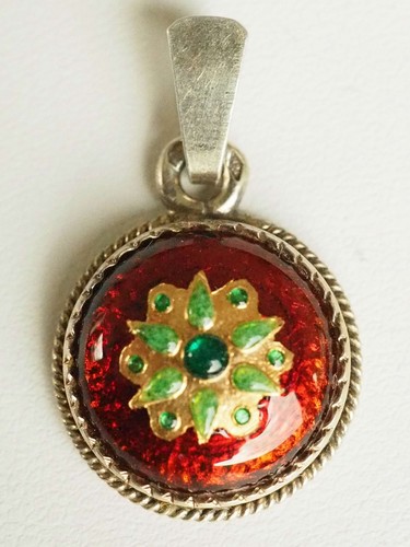 Pendentif ancien emaux - pendentif,