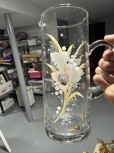 Vintage floral martini pitcher - floral,