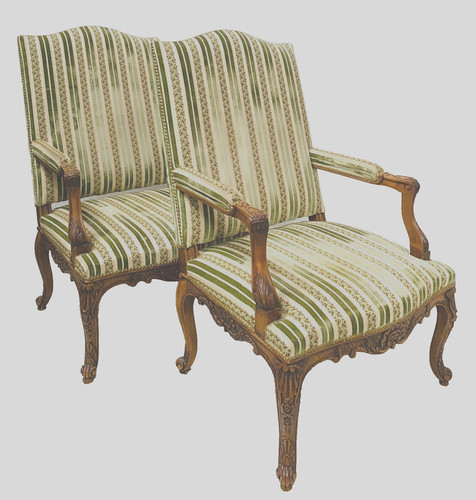 Deux fauteuils haut dossier - dossier, à