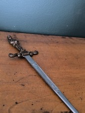 Ancien Ouvre Lettre Coupe Papier  Dague Chevalier Rétro Vintage