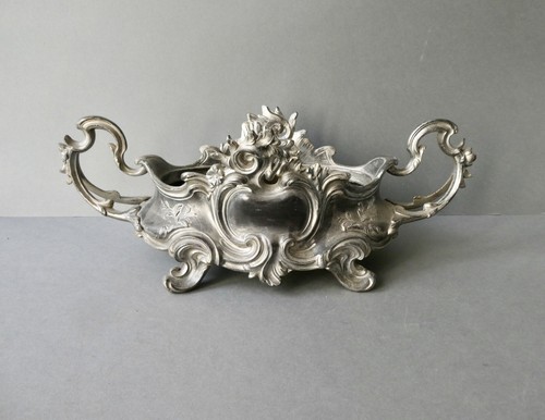 Jardinière métal argenté - jardinière,
