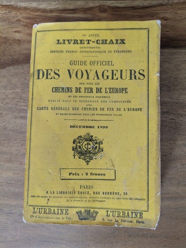 Indicateur train 1899 livret - train,