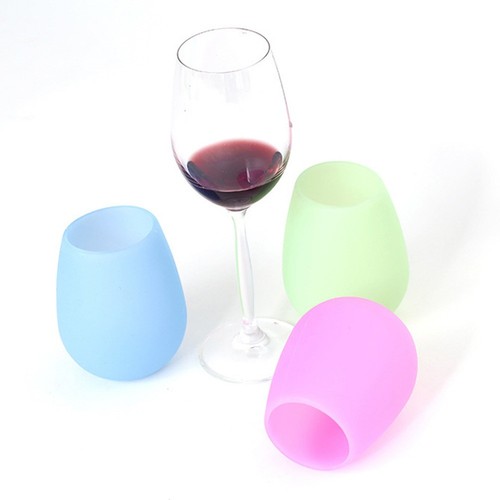 Tasse vin silicone verre - silicone,