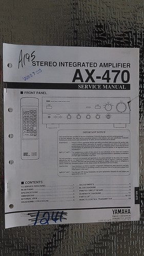 Yamaha 470 service - yamaha,