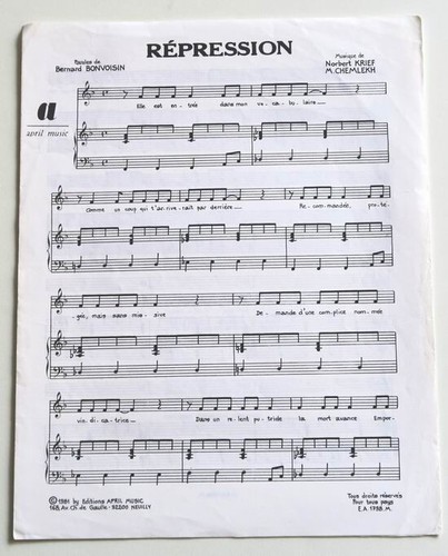 Partition vintage sheet music