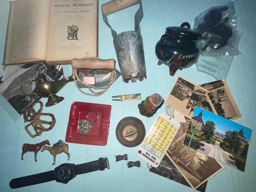 Lot brocante fond de - fond, tiroir
