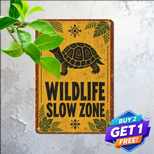 Turtle wildlife crossing - wildlife, sign