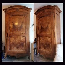 Bonnetière en noyer style