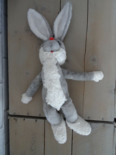 Peluche lapin gris bugs bunny - lapin,