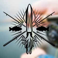 sticker mural calmar club décalcomanie transfert graphique crochet flotteur appât art f22