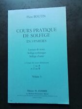 PARTITION -  BOUTIN - COURS PRATIQUE SOLFEGE - VOLUME 3