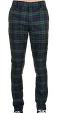 Pantalon Tartan Vert/Noir Slim