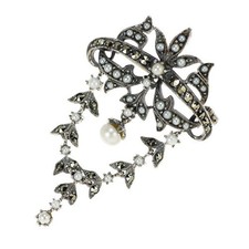 Broche et dessus pendentif Rokuzan SV Seed Pearl Marqagit - livraison...