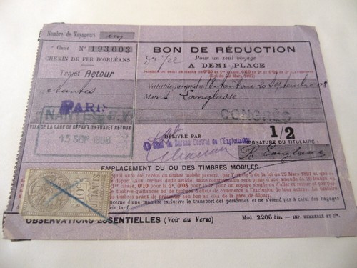 Billet train bon - ,