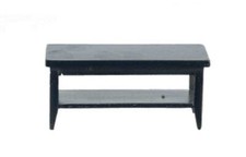 Maison de Poupées Noir Rétro Café Table Avec Étagère Moderne Meuble de Salon