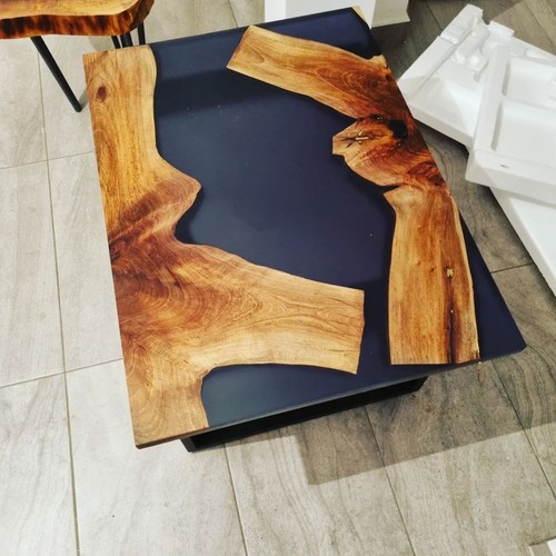 Table bois époxy - table,