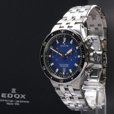 [Exc+5 w/ BOITE] EDOX Delfin Chronograph Diver 10109 Quartz Homme Swiss...