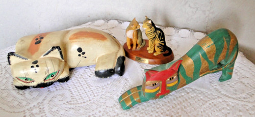 Chats anciens faience - chats,