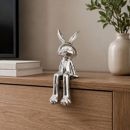 Statue lapin électroplaquée - lapin,