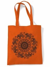 Éléphant Avec Symbole Om Mandala Design Tatouage Hipster Sac À Dos De Shopping