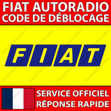 ✅FIAT RADIO CODE DE DÉBLOCAGE 500 X C DUCATO TIPO PANDA SCUDO DOBLO PUNTO BRAVO✅