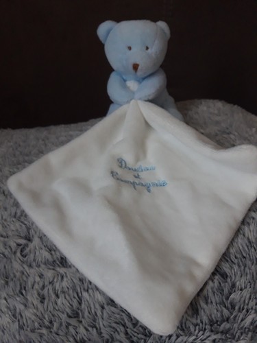 Doudou compagnie ours bleu - doudou,