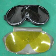 Vintage Baruffaldi Ski Googles with Yellow Filter and Case;  Biker Steam Punk