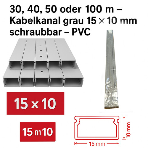 Canalisation pvc 15x10 mm - 15x10,
