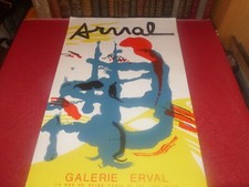 FRANCOIS ARNAL / LITHOGRAPHIE  AFFICHE ORIGINALE  GALERIE ERVAL / FIAC Oct. 1985