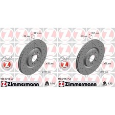 2x ZIMMERMANN Disques de Frein 330mm Perforé Avant Convient pour Alfa 159 Brera
