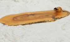 Vintage Wood Cheese Plate with Mouse Knife Rest Moulin de la Brague Opio 19"x6"