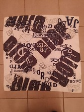 Foulard Christian Dior "Montaigne Chris 1947 Carré Gavroche  66cm BLEU 100% soie