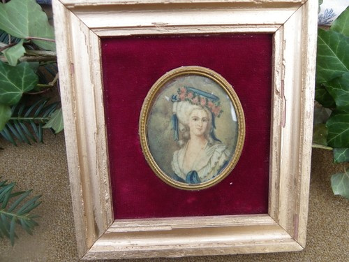 Ancienne miniature peinte - ancienne,