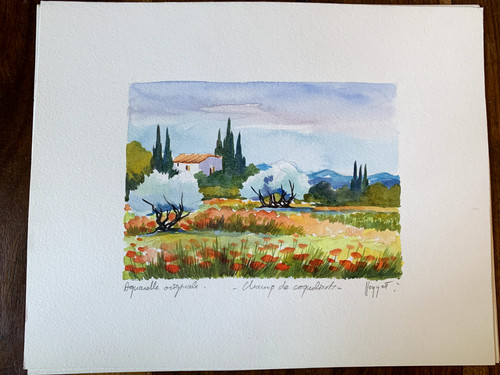 Aquarelle originale j - aquarelle, /