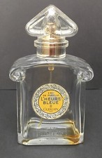 Flacon Parfum Vaporisateur Vide Guerlâin Hêure Bleue 75 ml Coeur Inversé Volutes