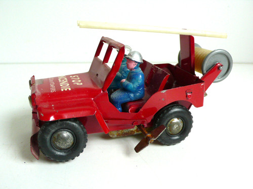 Auto des pompiers jeep stop - des,