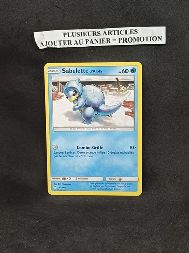 Carte pokémon sabelette - carte,