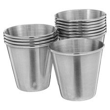  12 Pcs Gobelet Inox Petit Verre À Shot Incassable Verres En Métal Incassables