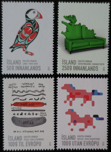 Timbres islande le design - timbres,