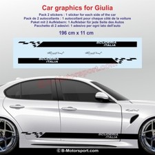 Autocollant SCUDERIA ITALIA pour Giulia sticker bande sport racing ref:2147