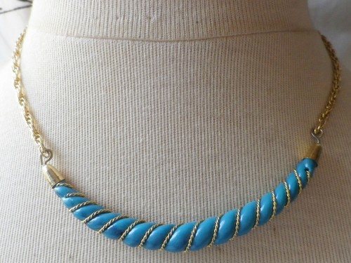 Collier vintage couleur - collier,